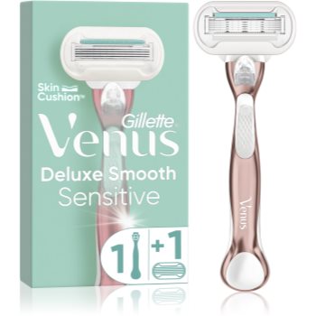 Gillette Venus Deluxe Smooth Sensitive Rosegold aparat de ras + capete de schimb