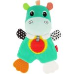 Infantino Cuddly Teether Hippo animăluț moale, de jucărie pentru dentiție
