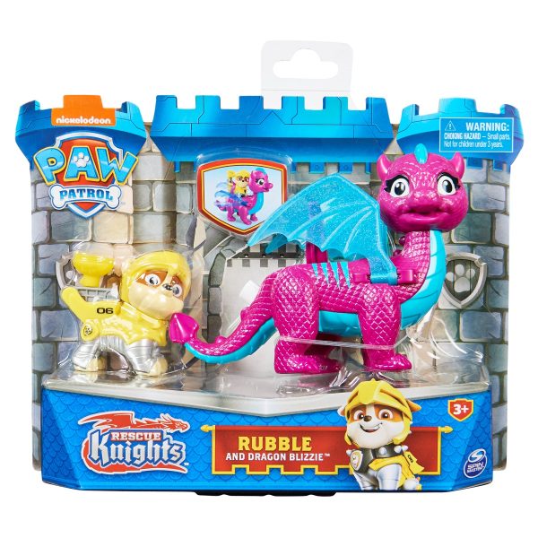 Set minifigurine cu dragon, Paw Patrol Rescue Knights, Rubble 20135265
