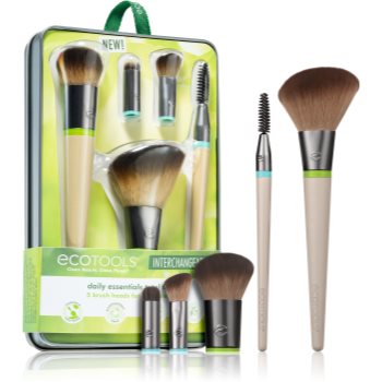EcoTools Interchangeables™ Daily Essentials set de pensule cu husă