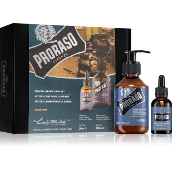 Proraso Set Beard Original set cadou Azur Lime (pentru barbă) pentru bărbați