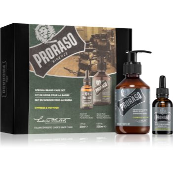 Proraso Set Beard Original set cadou Cypress and Vetyver (pentru barbă) pentru bărbați