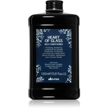 Davines Heart of Glass Rich Conditioner balsam pentru indreptare pentru par blond