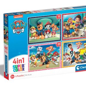 Puzzle 4 in 1 Clementoni Paw Patrol, 12-16-20-24 piese