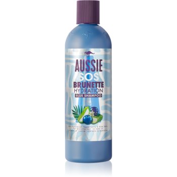 Aussie Brunette Blue Shampoo sampon hidratant pentru părul închis la culoare