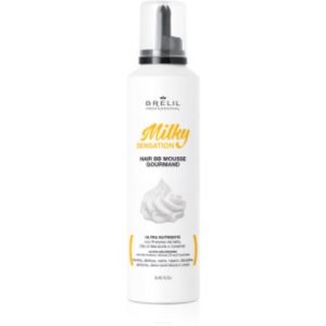 Brelil Numéro Milky Sensation Hair BB Mousse spumă hidratantă pentru par indisciplinat