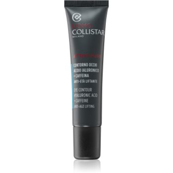 Collistar Linea Uomo Attivi Puri Eye Contour Hyaluronic Acid + Caffeine Eye Contour Cremă anti-îmbătrânire cu efect iluminator