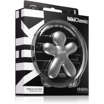 Mr & Mrs Fragrance Niki Fresh Air parfum pentru masina reincarcabil Silver (matt)