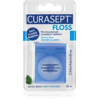 Curasept Dental Floss Waxed Classic ata dentara cu aroma de menta antibacterial