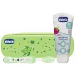 Chicco Always Smiling Green set pentru îngrijirea dentară Strawberry(pentru copii)