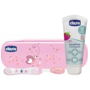 Chicco Always Smiling 12m+ set pentru îngrijirea dentară Strawberry 12 m+(pentru copii)