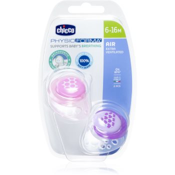 Chicco Physio Air Silicone Girl suzetă