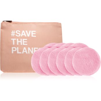BrushArt Home Salon Cosmetic bag and Make-up removal pads set dischete demachiante Pink (geanta de cosmetice)