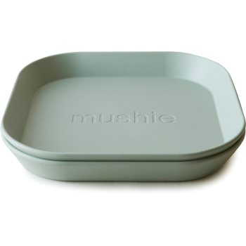 Mushie Square Dinnerware Plates farfurie
