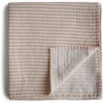 Mushie Muslin Swaddle Blanket Organic Cotton păturică de înfășat