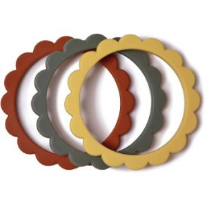 Mushie Flower Teething Bracelet jucărie pentru dentiție