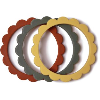 Mushie Flower Teething Bracelet jucărie pentru dentiție