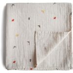 Mushie Muslin Swaddle Blanket Organic Cotton păturică de înfășat