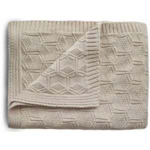 Mushie Knitted Pointelle Baby Blanket pled împletit pentru copii