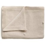 Mushie Knitted Pointelle Baby Blanket pled împletit pentru copii