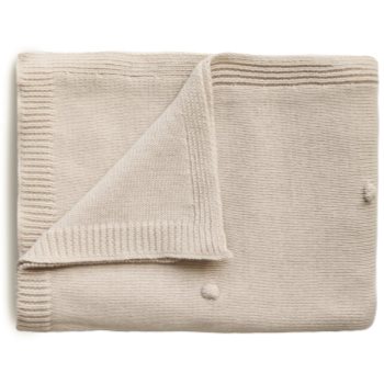 Mushie Knitted Pointelle Baby Blanket pled împletit pentru copii