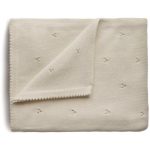 Mushie Knitted Pointelle Baby Blanket pled împletit pentru copii