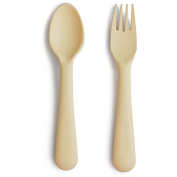 Mushie Fork and Spoon Set tacâmuri