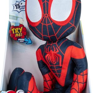 Jucarie de plus cu sunete, Spidey and Amazing Friends, My friend Miles, 40 cm