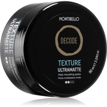 Montibello Decode Texture Ultramatte pastă de styling transparentă pentru o fixare medie pentru un aspect mat
