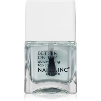 Nails Inc. Better on Top Quick-Drying Top Coat Lac pentru protejarea ojei cu efect de stralucire
