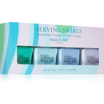 Nails Inc. Serving Swirls Nail Polish Set set de lacuri de unghii