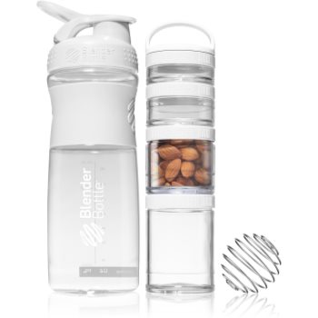 Blender Bottle Sport Mixer® GoStak set cadou White(pentru sportivi) culoare