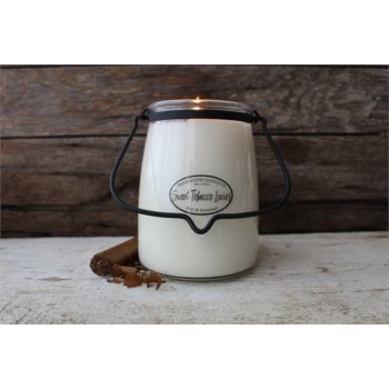 Milkhouse Candle Co. Creamery Sweet Tobacco Leaves lumânare parfumată Butter Jar
