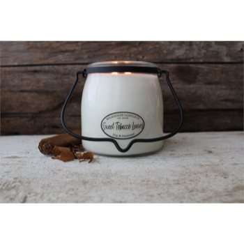 Milkhouse Candle Co. Creamery Sweet Tobacco Leaves lumânare parfumată Butter Jar