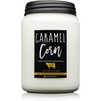 Milkhouse Candle Co. Farmhouse Caramel Corn lumânare parfumată Mason Jar