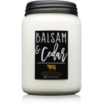 Milkhouse Candle Co. Farmhouse Balsam & Cedar lumânare parfumată Mason Jar