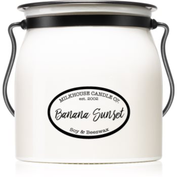 Milkhouse Candle Co. Creamery Banana Sunset lumânare parfumată Butter Jar