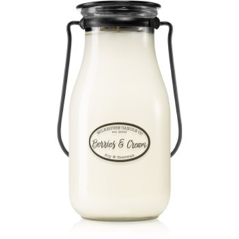 Milkhouse Candle Co. Creamery Berries & Cream lumânare parfumată Milkbottle