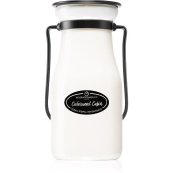 Milkhouse Candle Co. Creamery Cedarwood Cabin lumânare parfumată Milkbottle
