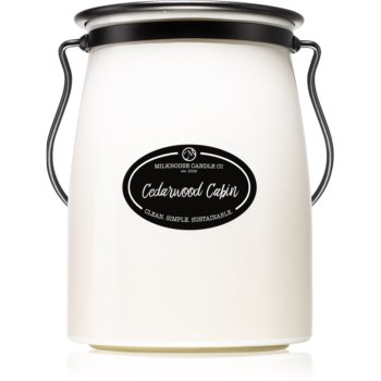 Milkhouse Candle Co. Creamery Cedarwood Cabin lumânare parfumată Butter Jar
