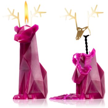 54 Celsius PyroPet DYRI (Reindeer) lumanare burgundy