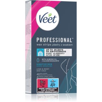 Veet Professional Sensitive Skin benzi depilatoare cu ceara rece pentru piele sensibila