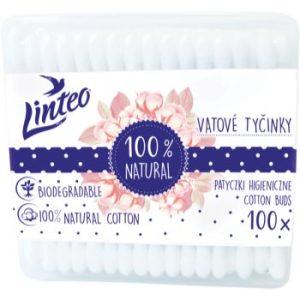 Linteo Natural bețișoare din bumbac cutie