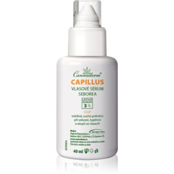 Cannaderm Capillus Seborea Hair Serum ser activ pentru un scalp uscat, atenueaza senzatia de mancarime