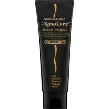White Pearl NanoCare Whitening pastă de dinți cu nanoparticule de aur și carbon activat