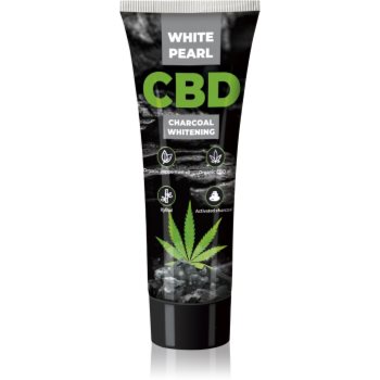White Pearl CBD Charcoal Whitening Pasta de dinti albire cu cărbune activ cu CBD