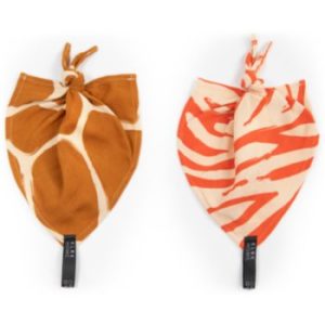 KLRK Home Wild Color Zebra&Giraffe pătură mini cu nod