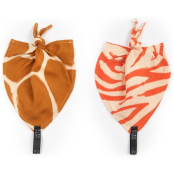 KLRK Home Wild Color Zebra&Giraffe pătură mini cu nod