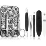 DuKaS Premium Line Solingen 124 Set de manichiură Black&White Flowers (cu sac)