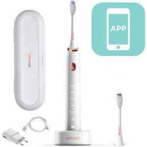 Concept Perfect Smile ZK5000 periuta de dinti cu ultrasunete include o aplicație și o carcasă cu încărcător